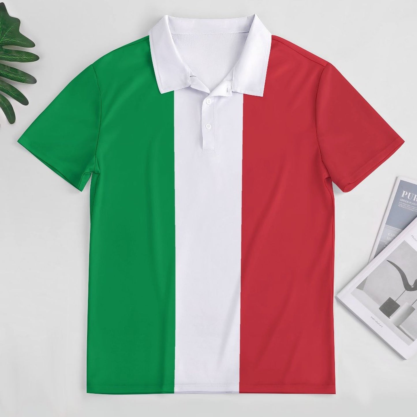 Italy Flag Inspired Women's Straight Fit Polo Shirt