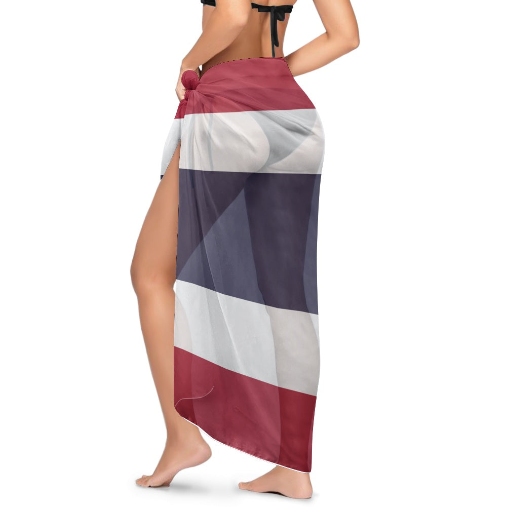Thailand Flag Inspired Bikini Cover-Up