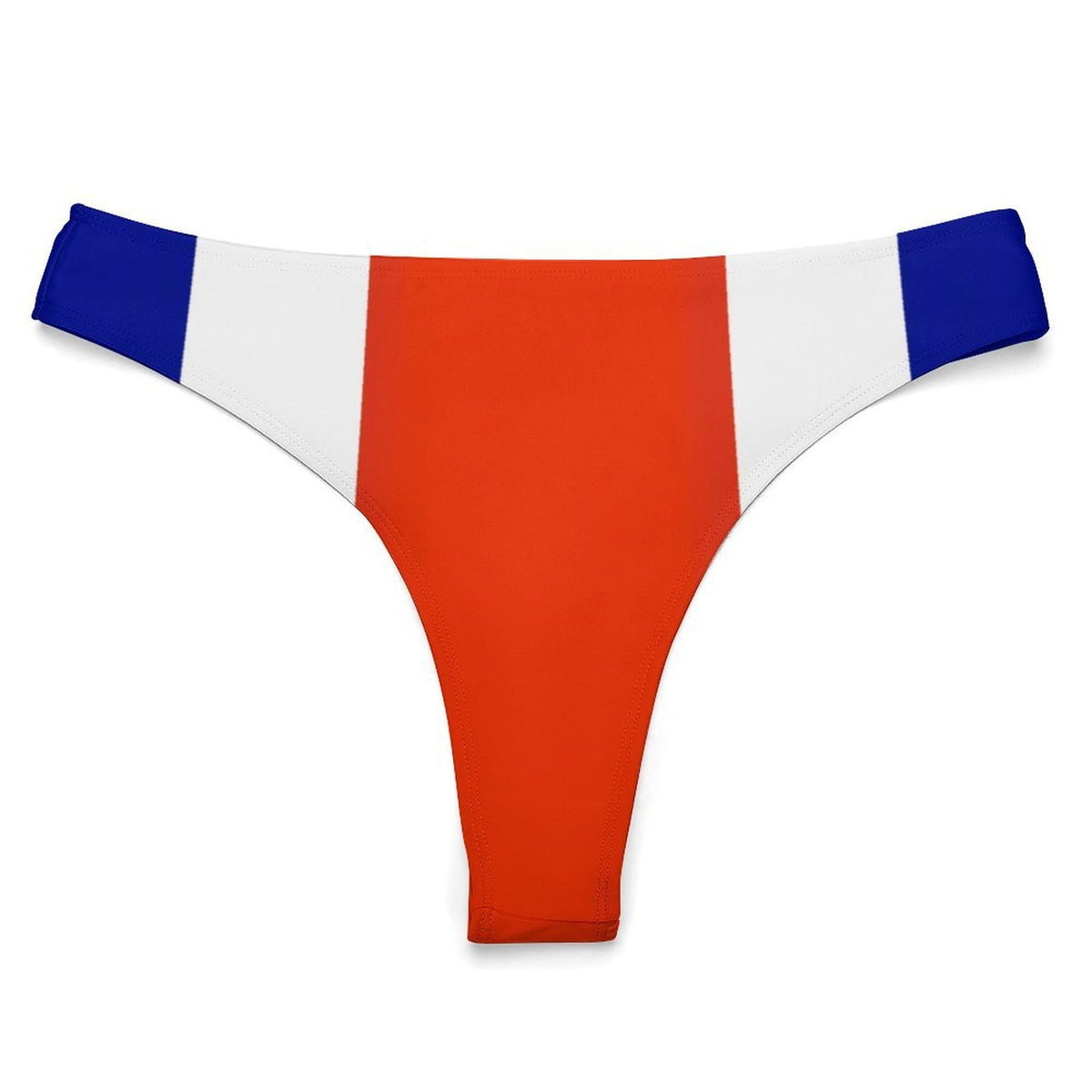 Costa Rica Flag Inspired T-Back Thong Bikini