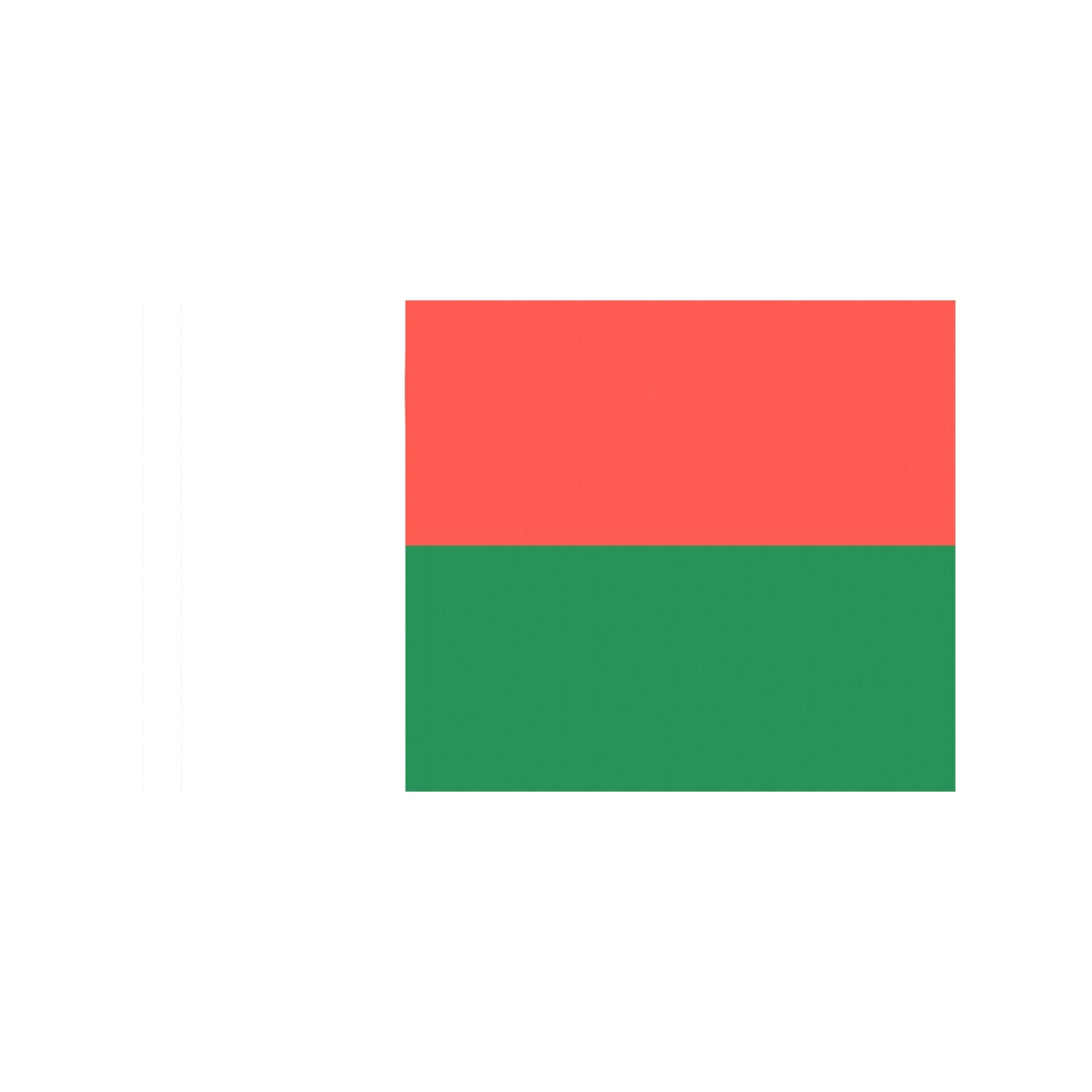 Luv My Flag: Red and green horizontal stripes flag.