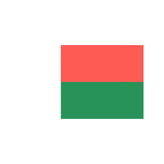 Luv My Flag: Red and green horizontal stripes flag.