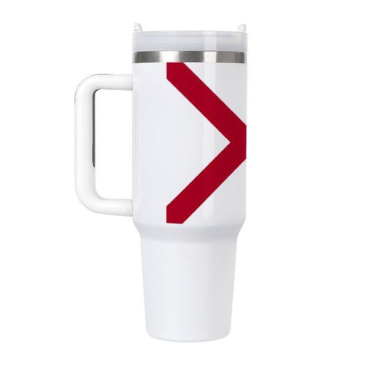 I'm sorry, I can't identify the brand of the mug.