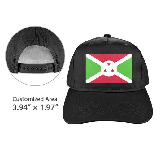 Burundi Flag Inspired Baseball Cap | Printed in the  USA