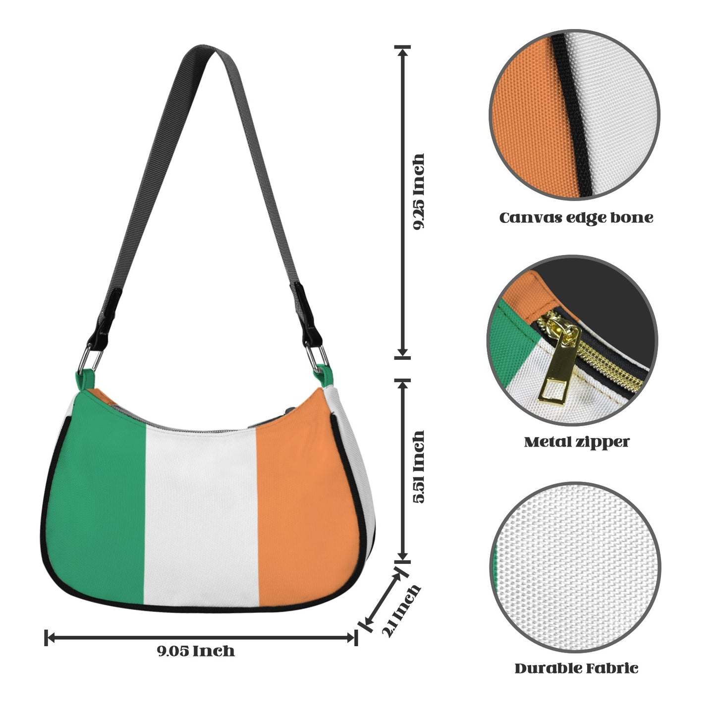 Ireland Flag Inspired Women's Shoulder Bag
