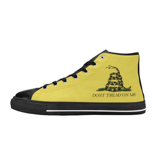 Gadsden Flag Mens High Top Canvas Shoes