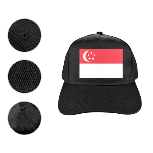 Singapore Flag Inspired Baseball Cap | Printed in the  USA