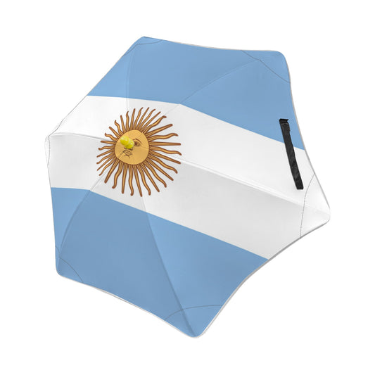 Argentina Flag Inspired Kids Safe Round Corner Umbrella