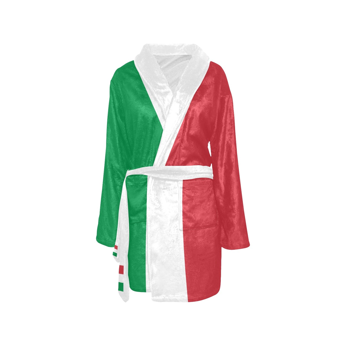 Italy Flag Inspired Women's Fleece Robe