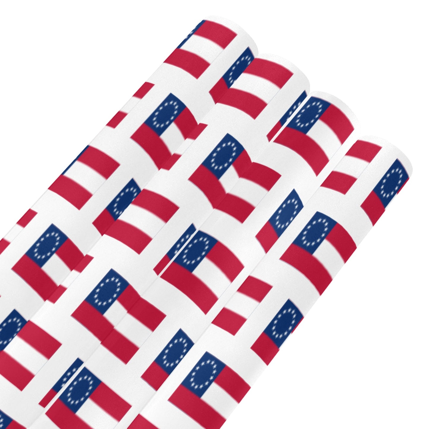 Confederate States Flag Inspired Custom Gift Wrapping Paper 58"x 22.5" (4 Rolls)