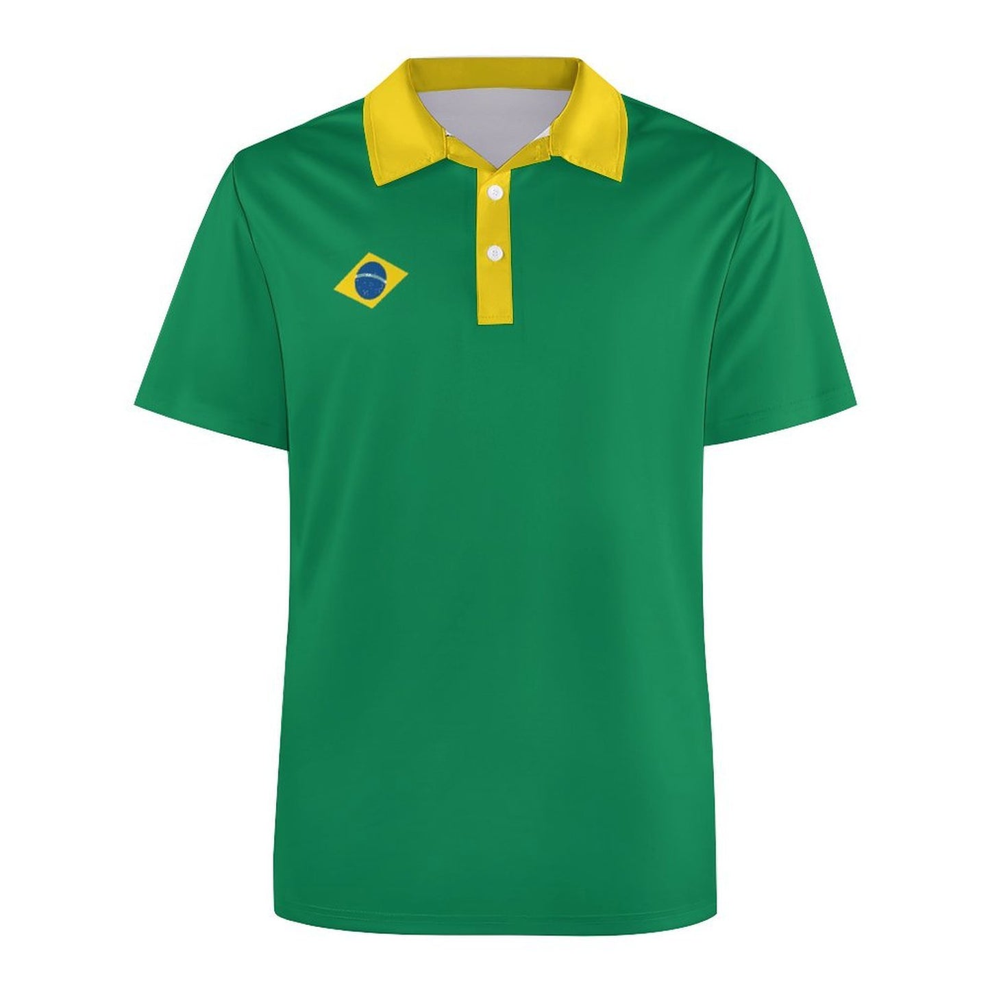 Brazil Flag Inspired Women's Straight Fit Polo Shirt