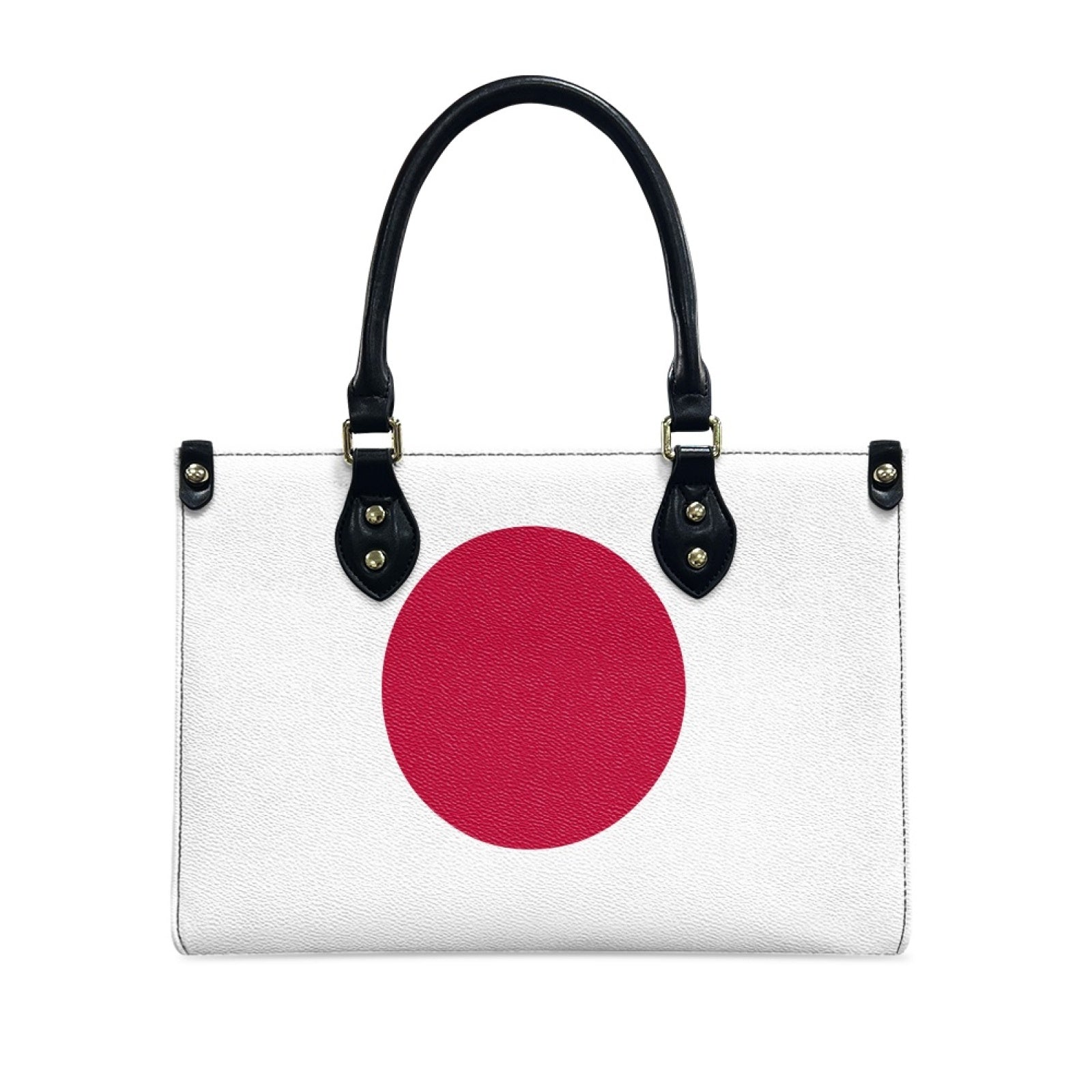 Japan Flag PU Leather Handbag – Elegant Red Circle Style with Bold Minimalist Vibe - Luv My Flag