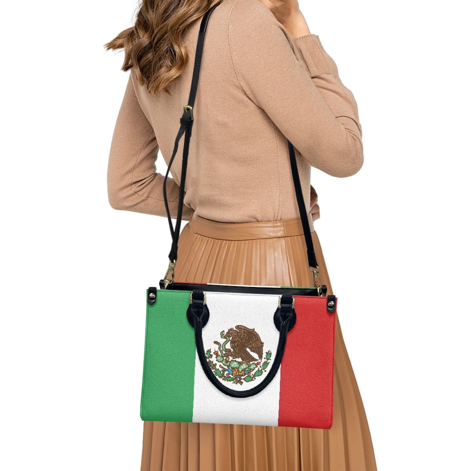 Mexico Flag Chic & Sleek PU Leather Handbag – Viva Style on the Go - Luv My Flag