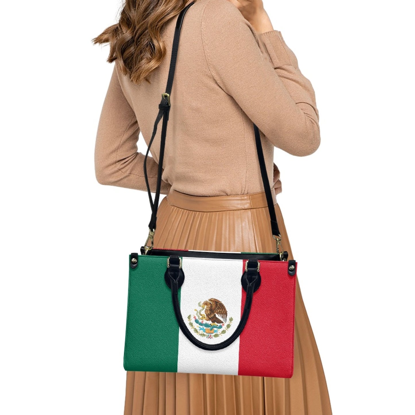 Mexico Flag Chic & Sleek PU Leather Handbag – Viva Style on the Go