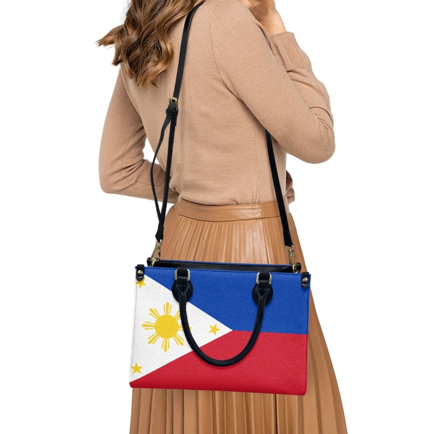 Philippines Flag Shine & Dine PU Leather Handbag – Bold Island Style - Luv My Flag