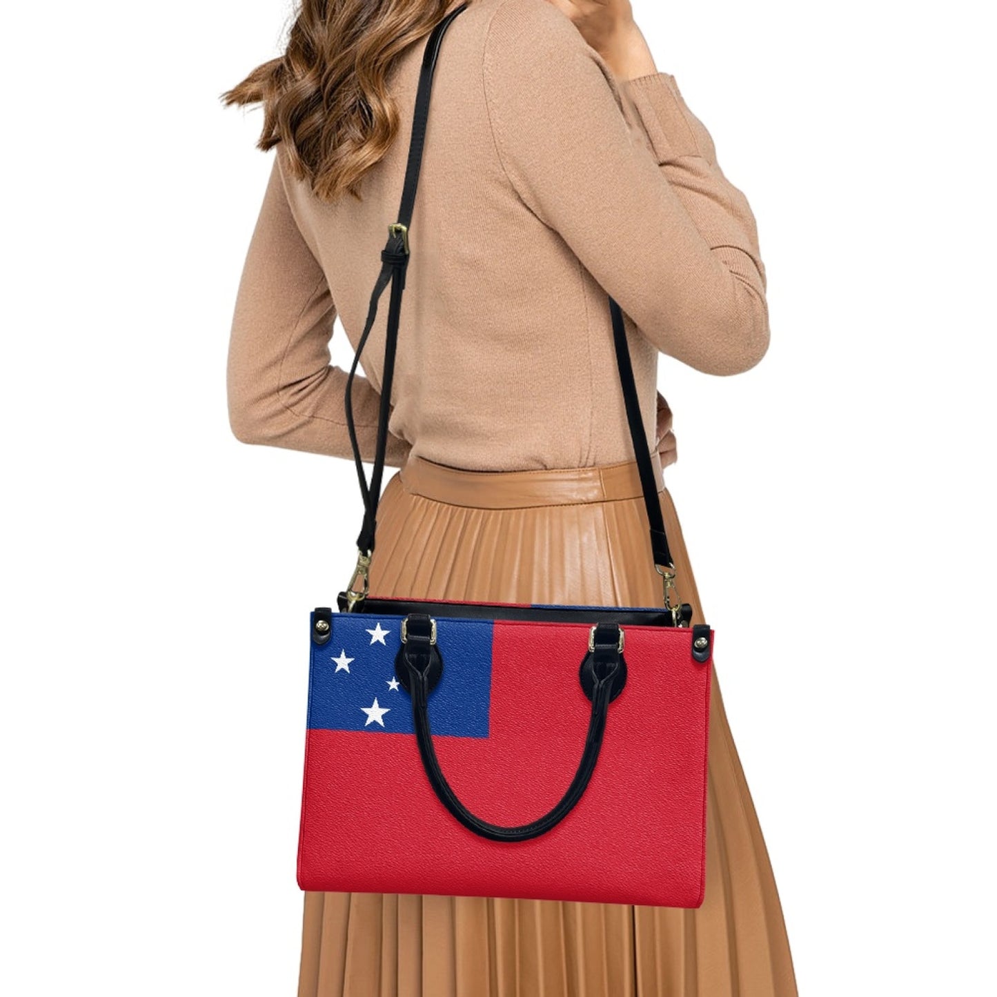 Samoa Flag Bag With Island Style – PU Leather Purse With Pacific Smile - Luv My Flag