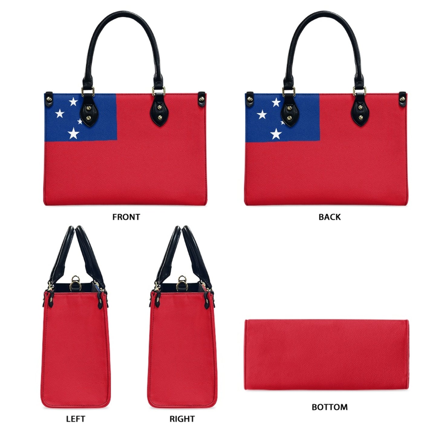 Samoa Flag Bag With Island Style – PU Leather Purse With Pacific Smile - Luv My Flag