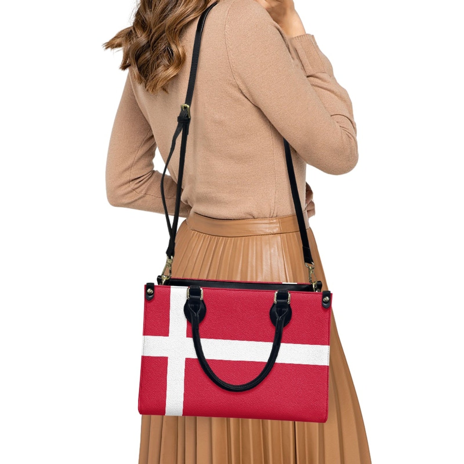 Denmark Flag Handbag – Bold Red PU Purse for Danish Style & Versatile Smile - Luv My Flag