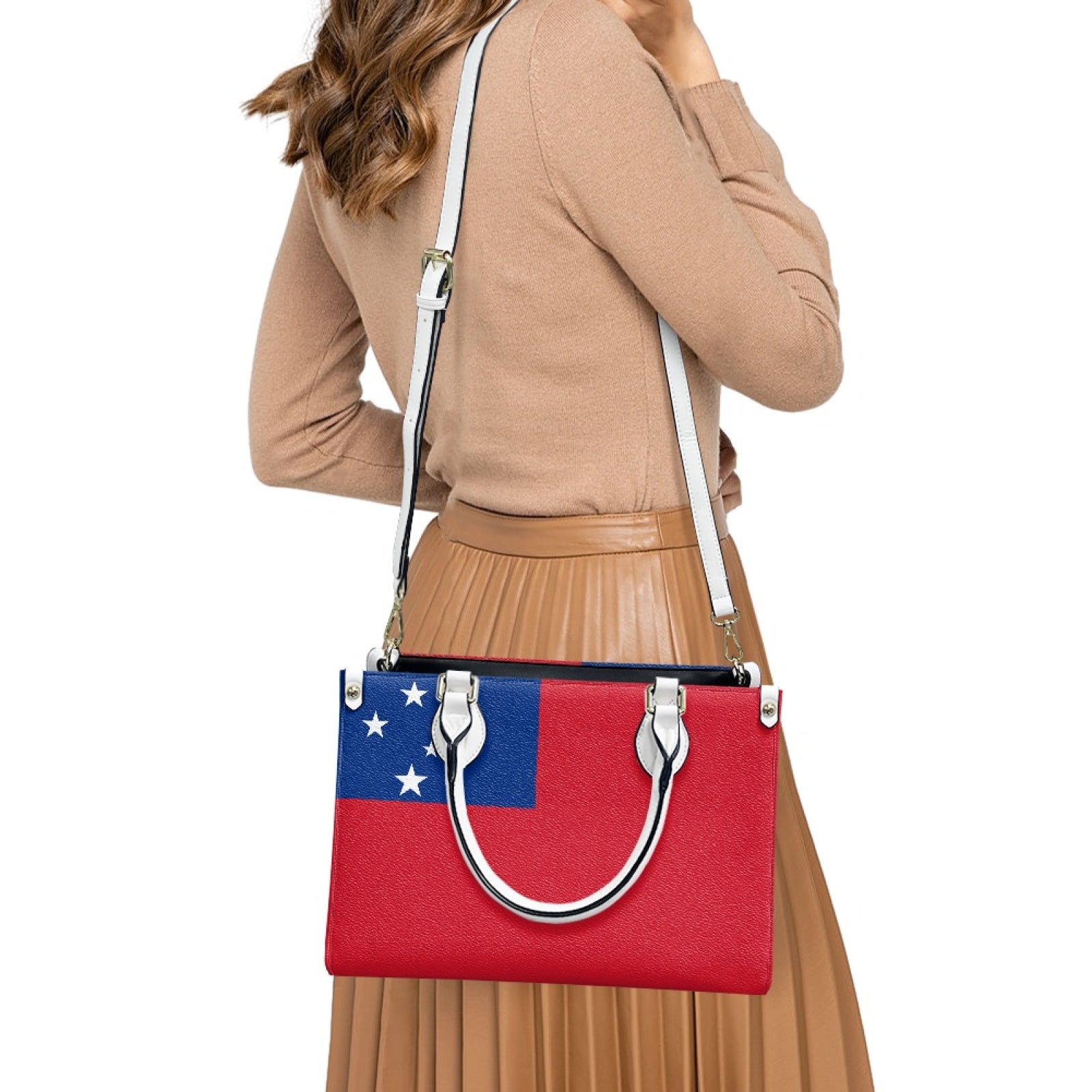Samoa Flag Bag With Island Style – PU Leather Purse With Pacific Smile - Luv My Flag