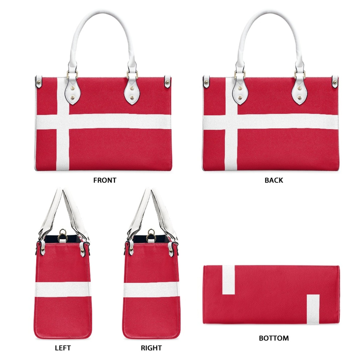 Denmark Flag Handbag – Bold Red PU Purse for Danish Style & Versatile Smile - Luv My Flag