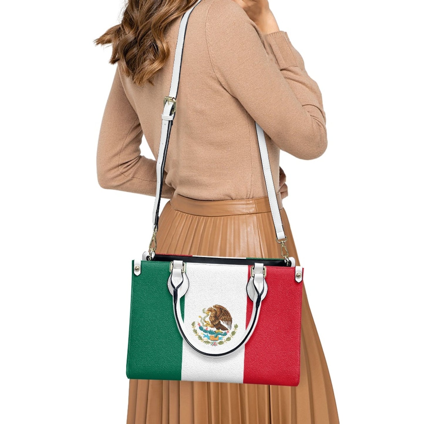 Mexico Flag Chic & Sleek PU Leather Handbag – Viva Style on the Go