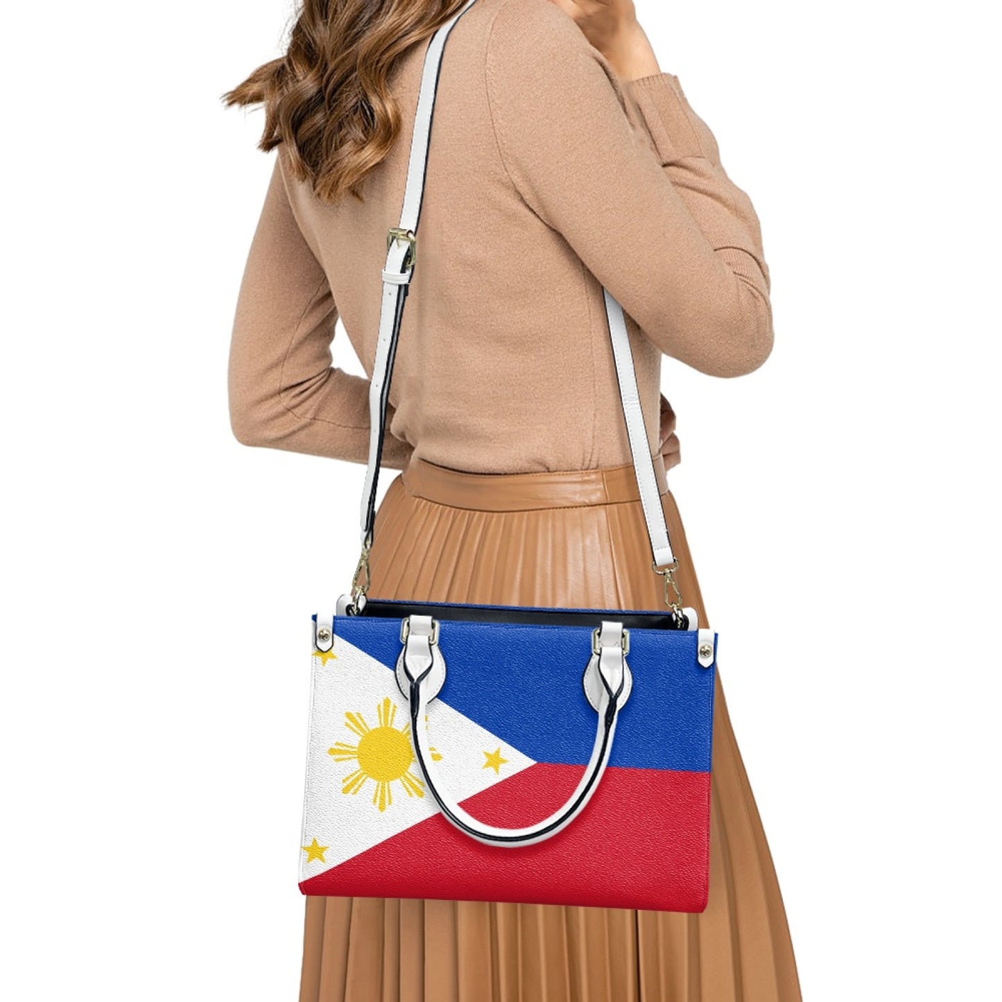Philippines Flag Shine & Dine PU Leather Handbag – Bold Island Style - Luv My Flag