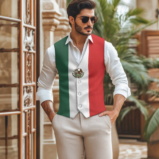 Mexico Flag Suit vest jacket