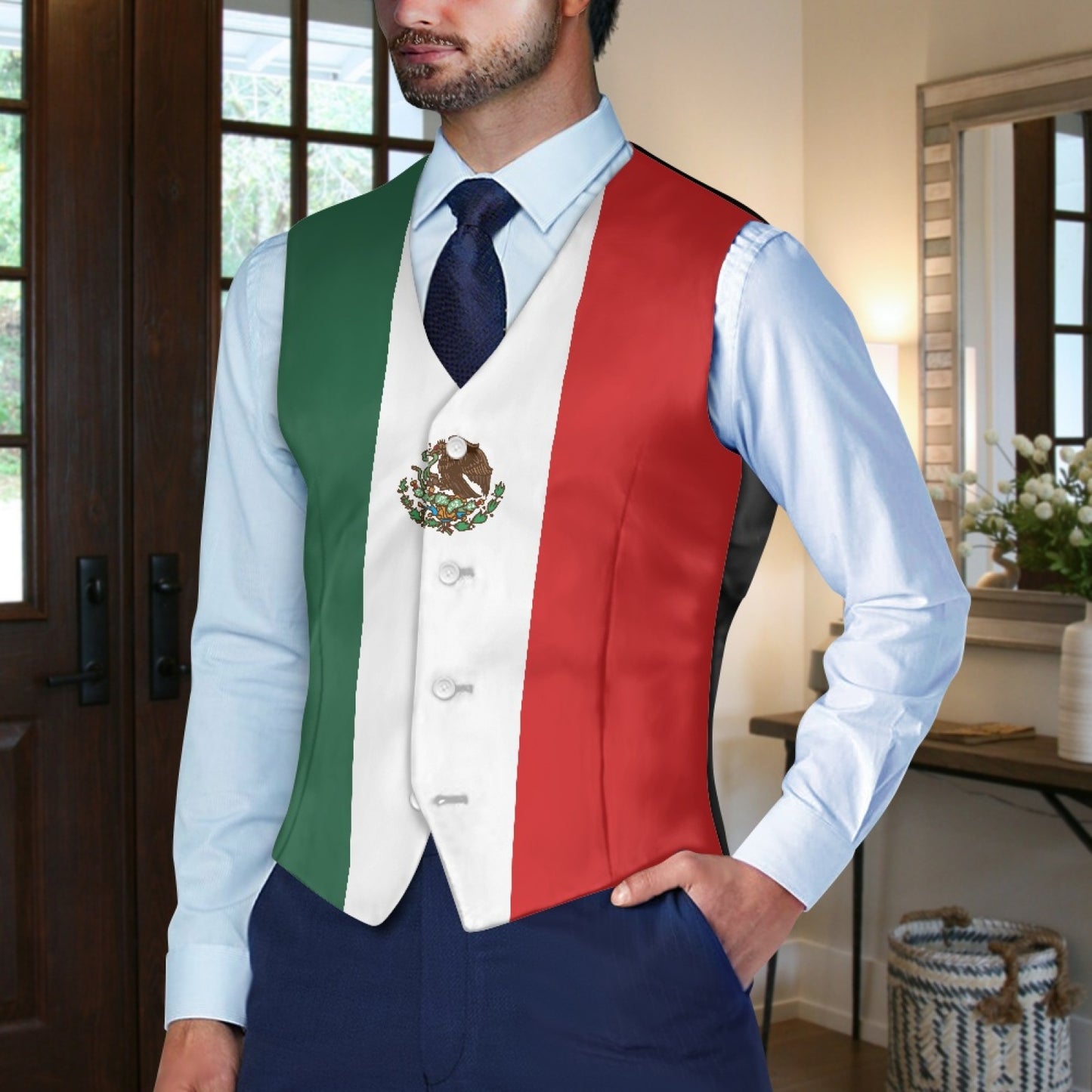 Mexico Flag Suit vest jacket