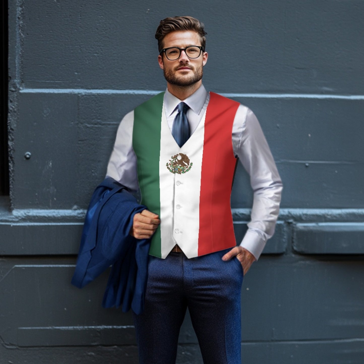 Mexico Flag Suit vest jacket