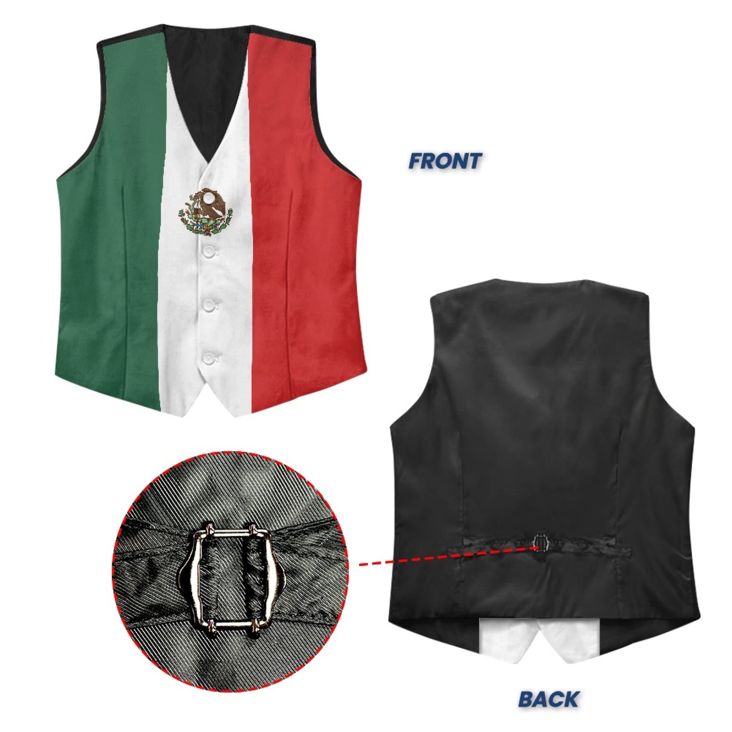 Mexico Flag Suit vest jacket