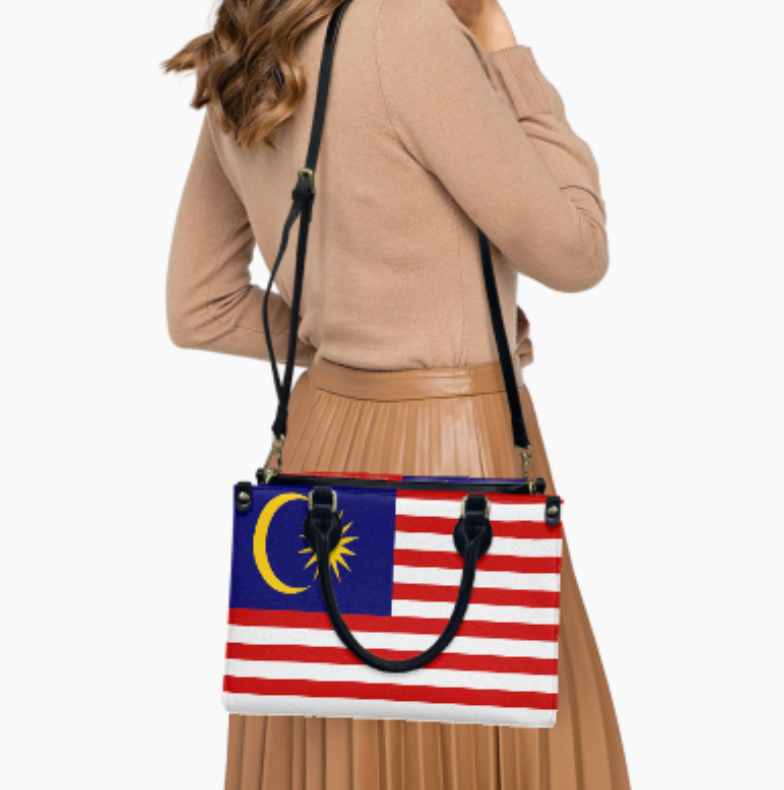 Malaysia Flag Bag With Flair – PU Leather Shoulder Handbag to Wear Anywhere - Luv My Flag