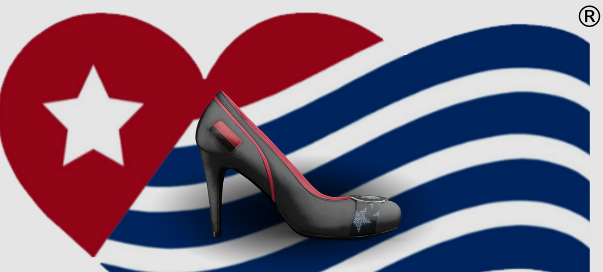 Thin Red Line Flag Inspired Retro Stiletto High Heels