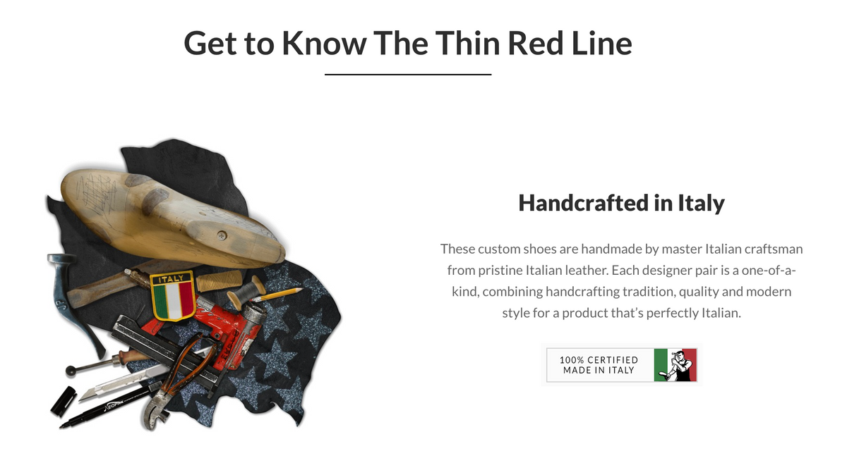 Thin Red Line Flag Inspired Retro Stiletto High Heels