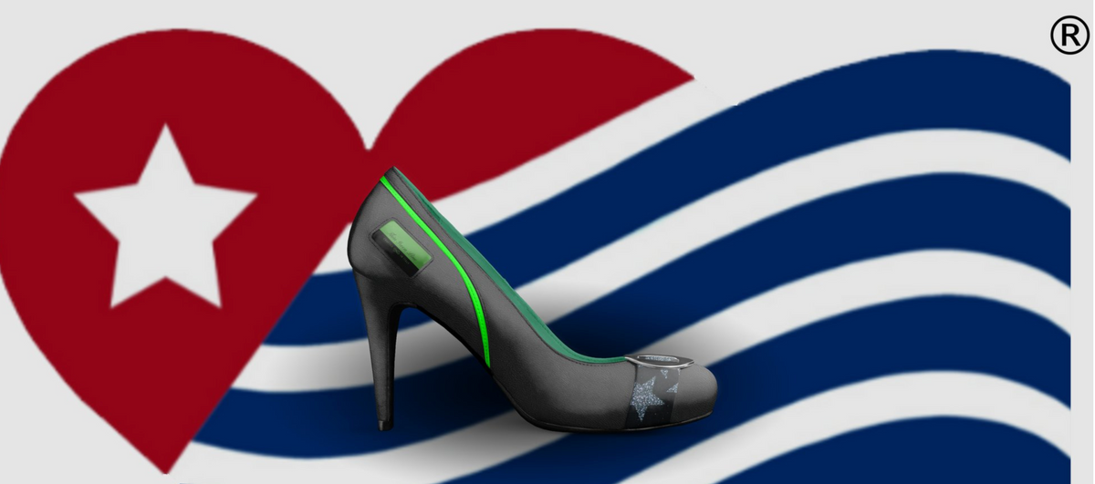 Thin Green Line Flag Inspired Retro Stiletto High Heels