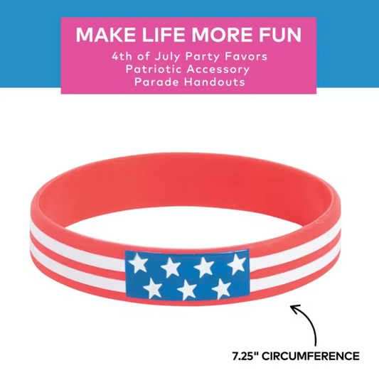 USA/American Flag Inspired 7 1/4” Firefighter Awareness Bracelets (Copy)