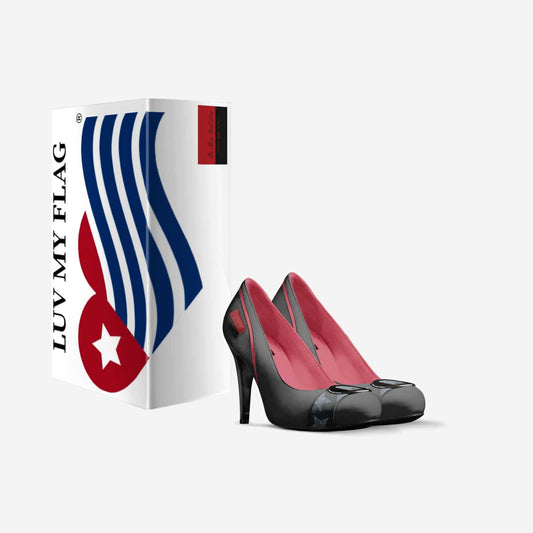 Thin Red Line Flag Inspired Retro Stiletto High Heels