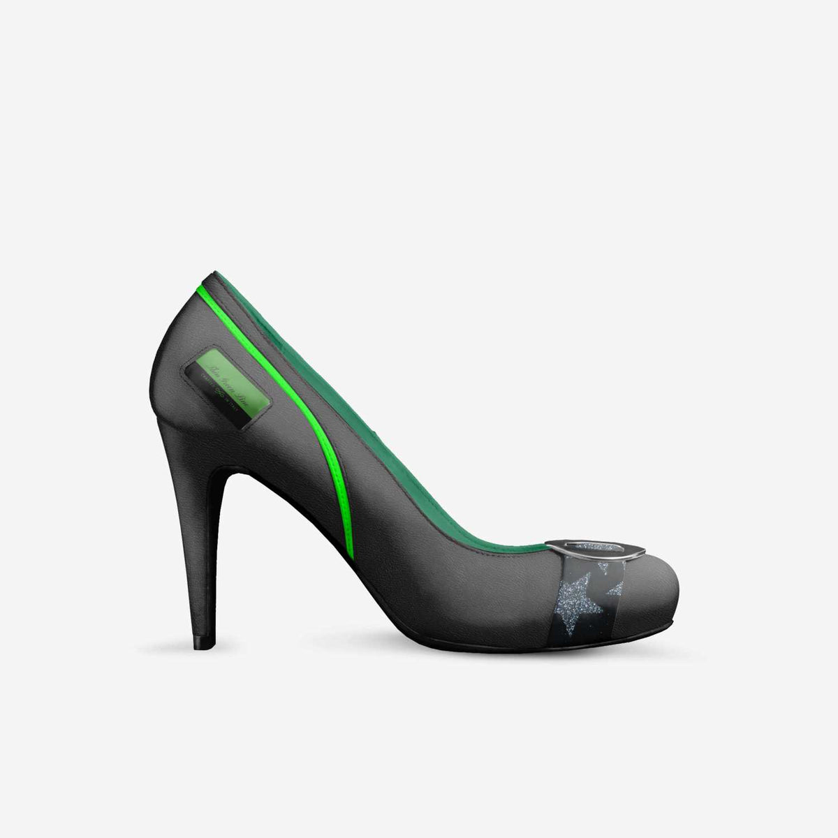 Thin Green Line Flag Inspired Retro Stiletto High Heels