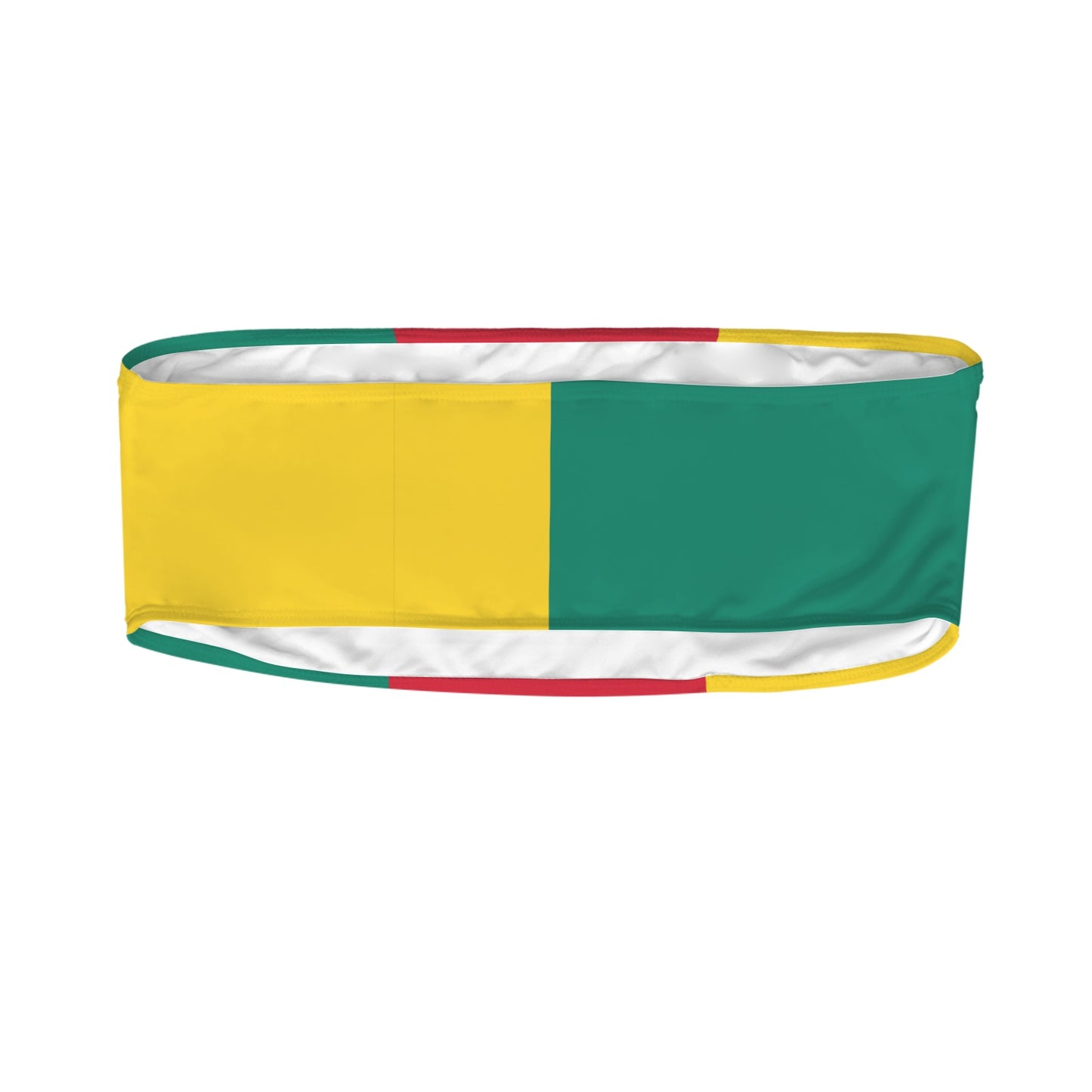 Camaroon Flag Inspired Bandeau Tube Bikini Top