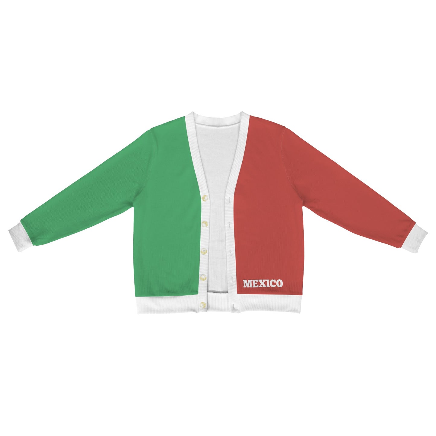 Mexico Flag Inspired Men's Cardigan