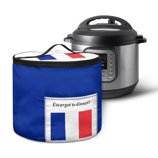 France Flag Inspired "Escargot to dinner!" Electric Pressure Cooker Insulation Bag