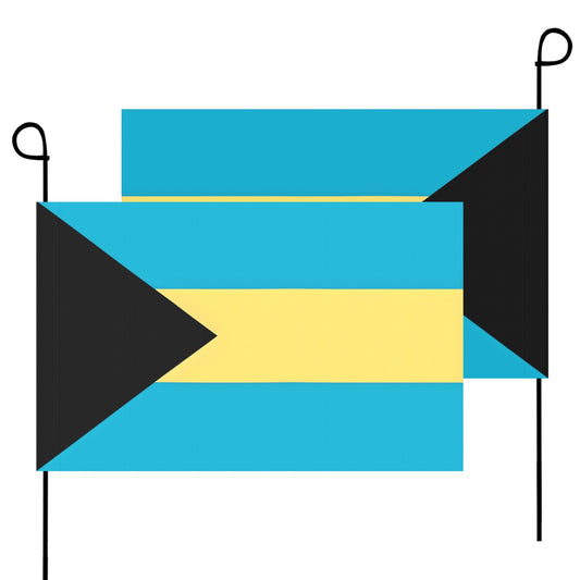 Luv My Flag: Two Bahamas garden flags with stands.