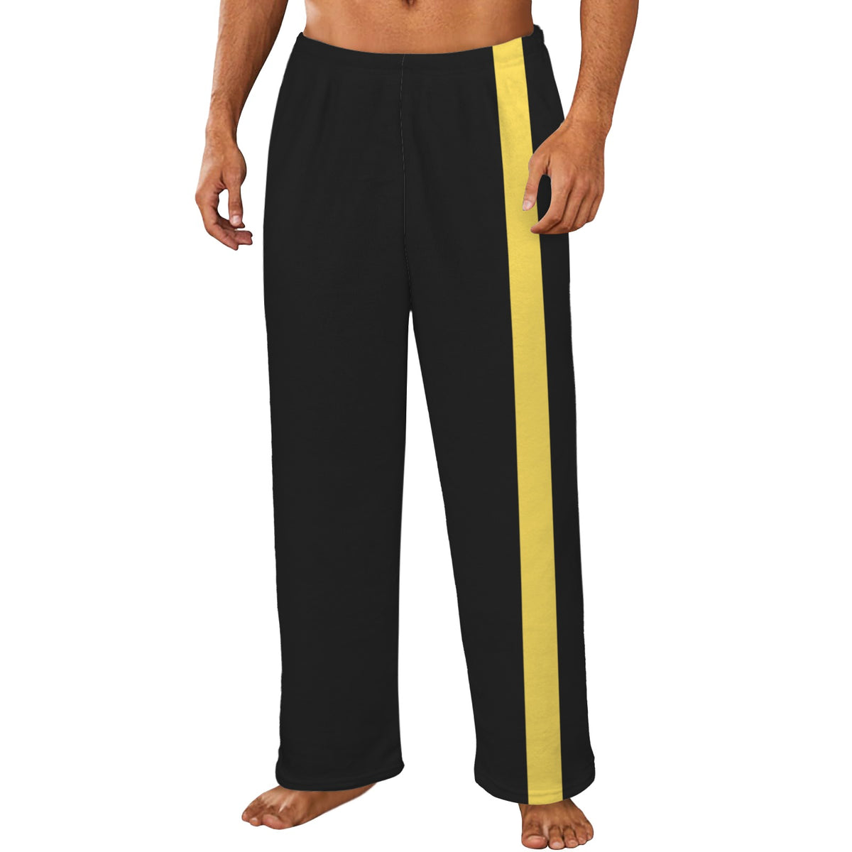 Thin Gold Line Flag Inspired Men's Flannel Pajama Trousers Printed in the USA