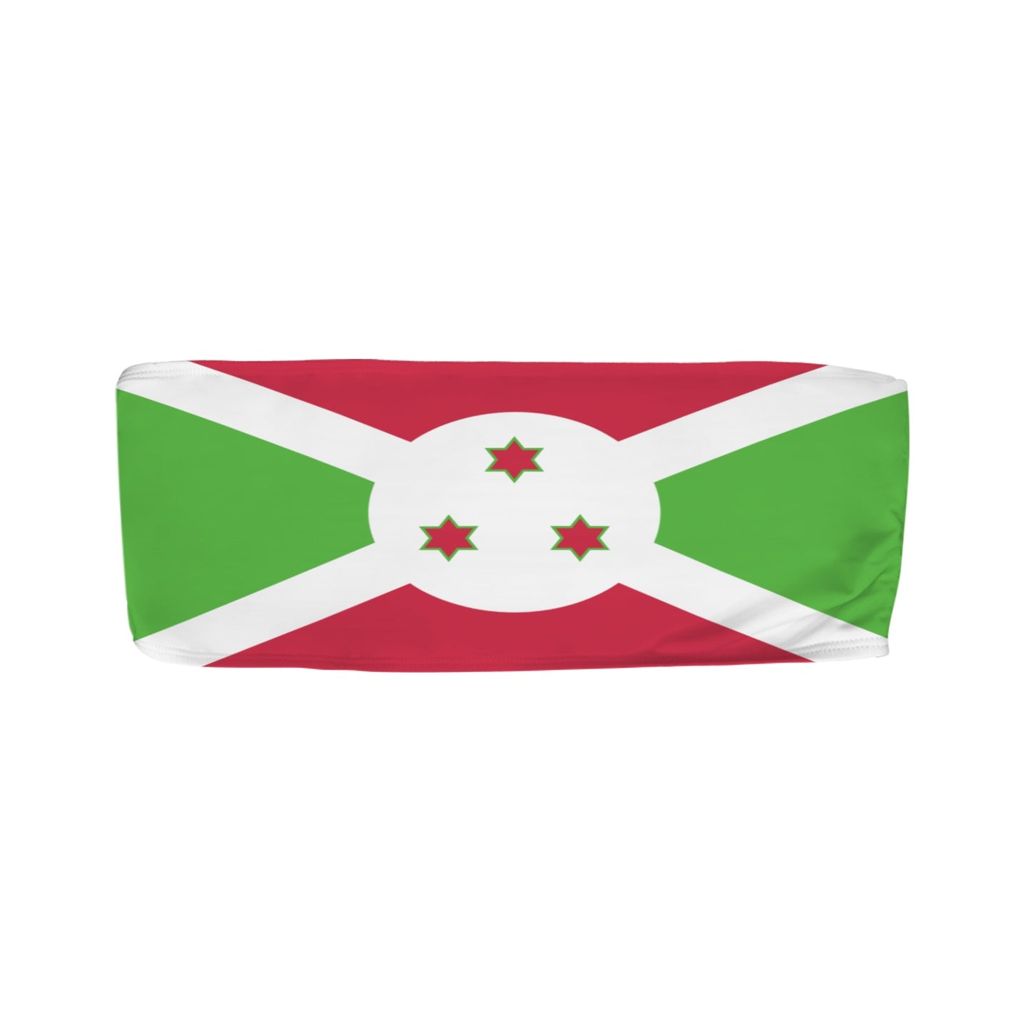 Burundi Flag Inspired Bandeau Tube Bikini Top