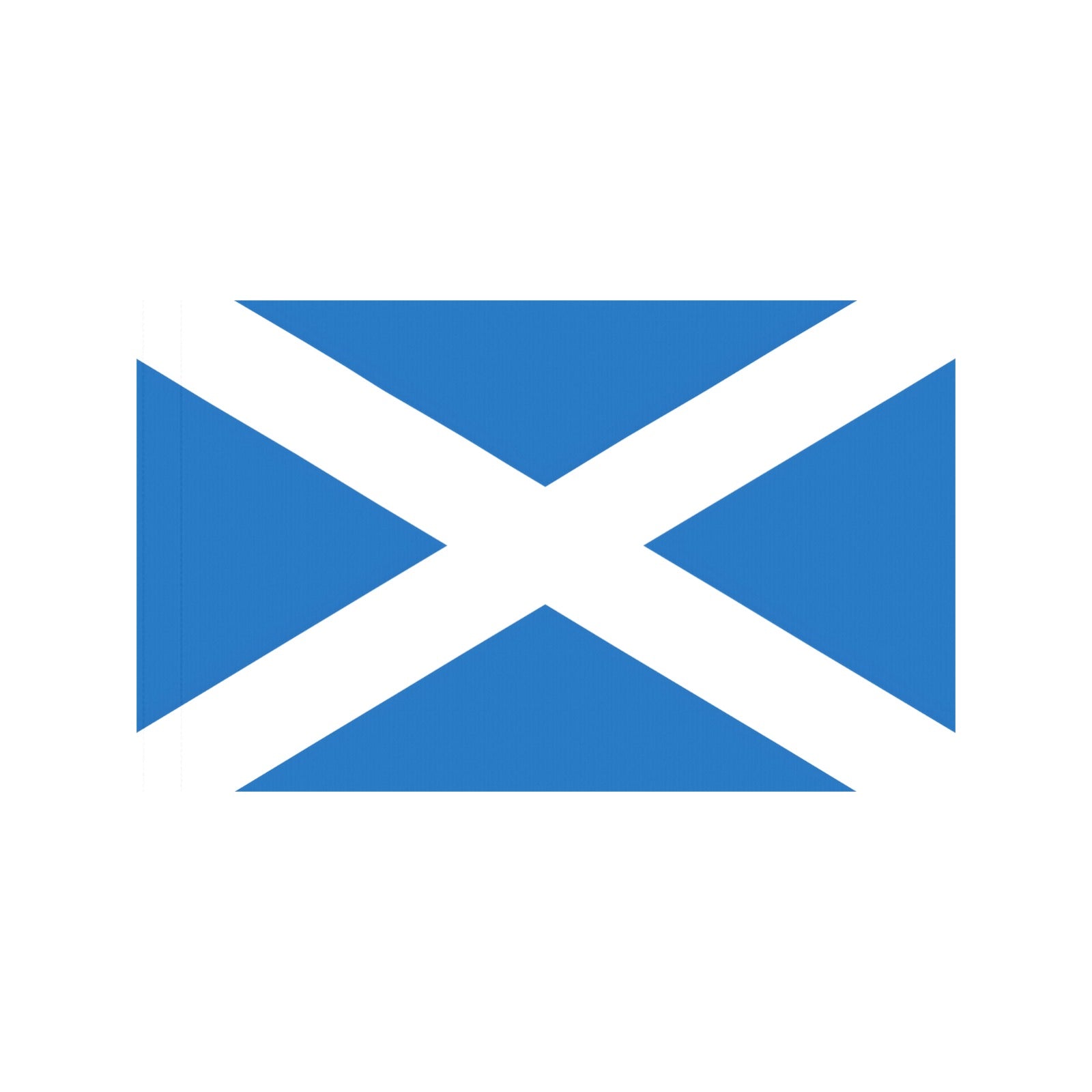 Scotland flag with blue background, white cross, Luv My Flag.