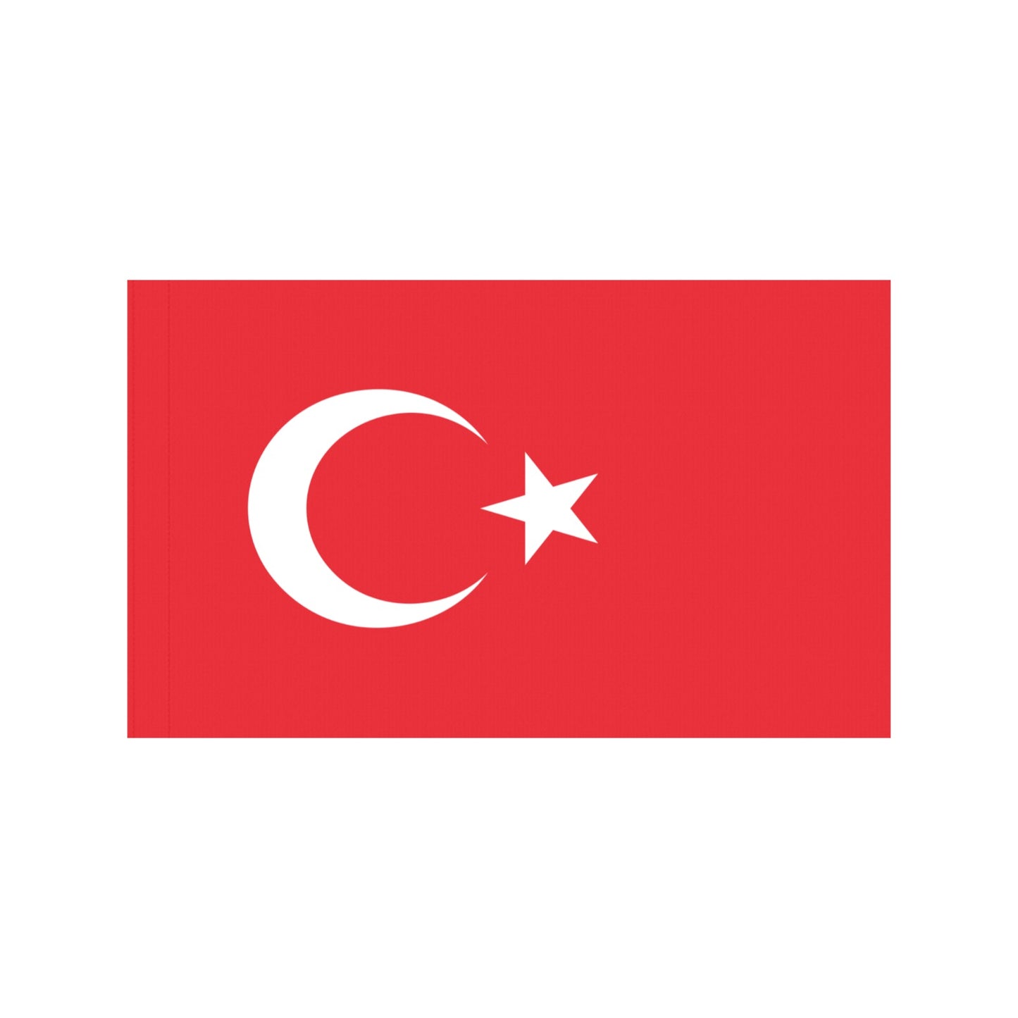 Red flag with white crescent, star by Luv My Flag.