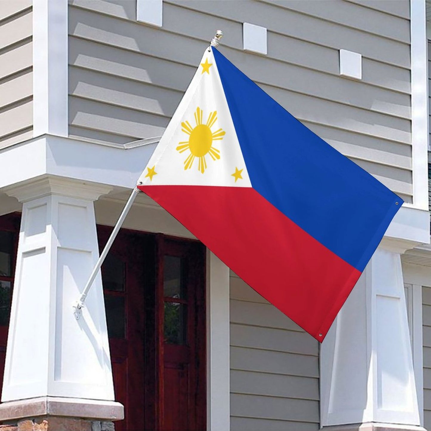 Philippines Flag Inspired Wall Mount Flag with Four Grommets (35x59 in)