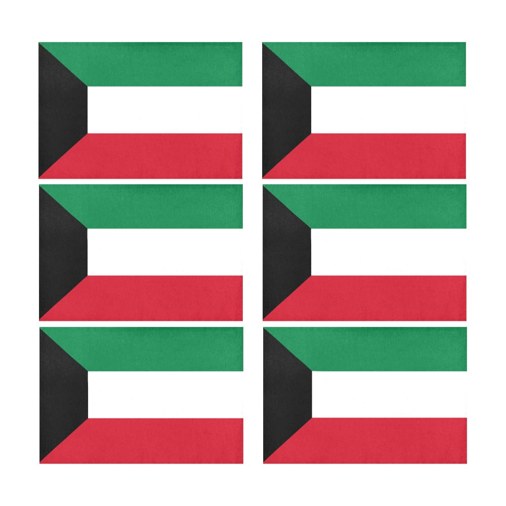Kuwait Flag Placemats 12" x 18" (Set of 6)