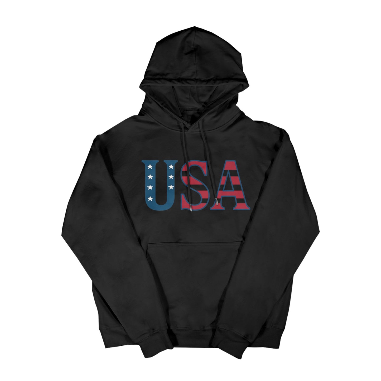 USA/American Flag Inspired "USA" Men's Hoodie (Made in the USA)