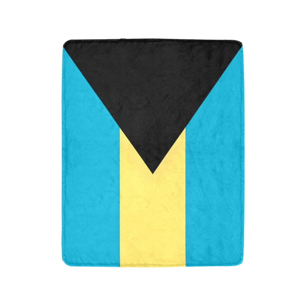 Luv My Flag Bahamas flag blanket with vibrant colors.