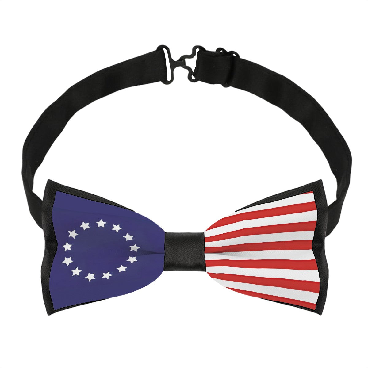 Bow tie featuring vintage American flag design by [Brand].