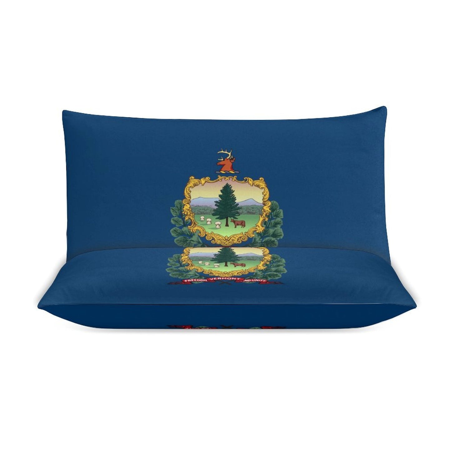 Vermont Flag Inspired 3-Piece Bedding Set (1 Duvet Cover + 2 Pillow Shams) – 102"×90"